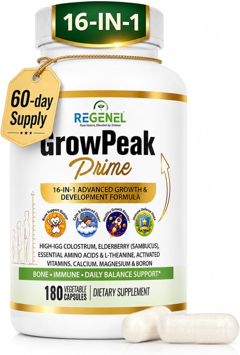 REGENEL GrowPeak Prime bottle from the Amazon product listing