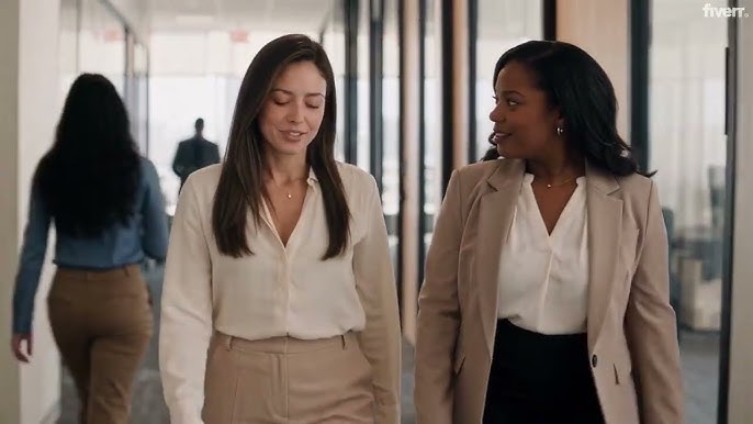 Two women in an office in the Yliad ABC commercial